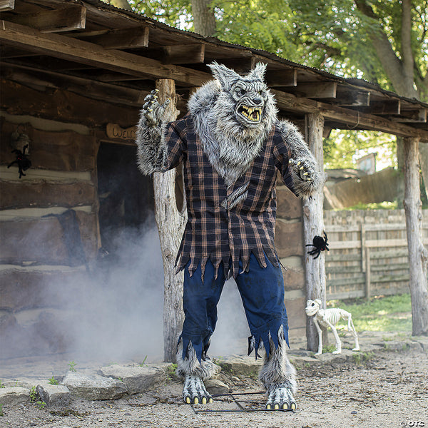 Huge Animated Hulking Werewolf Prop 7.5 Ft