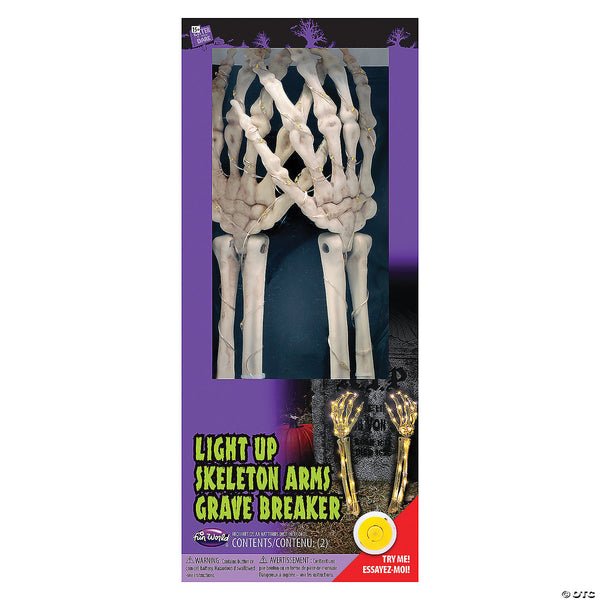 15-inch Skeleton Arms Light up Yard Décor