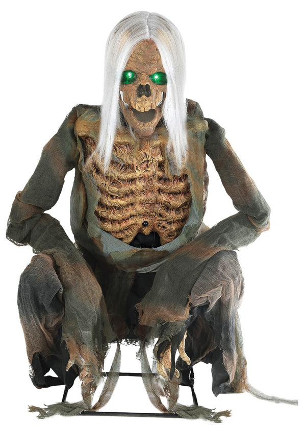 Crouching Bones Animated Skeleton Prop