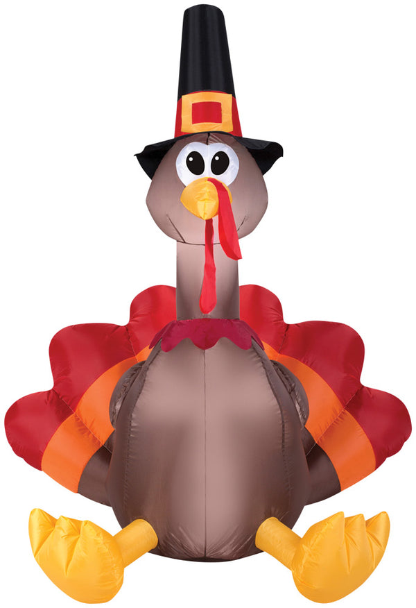 Happy Thanksgiving Turkey 4ft Airblown Yard Decoration