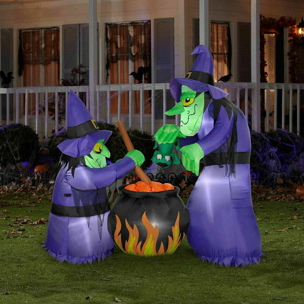 Airblown 6ft Double Witch Cauldron Halloween Inflatable Yard Decor